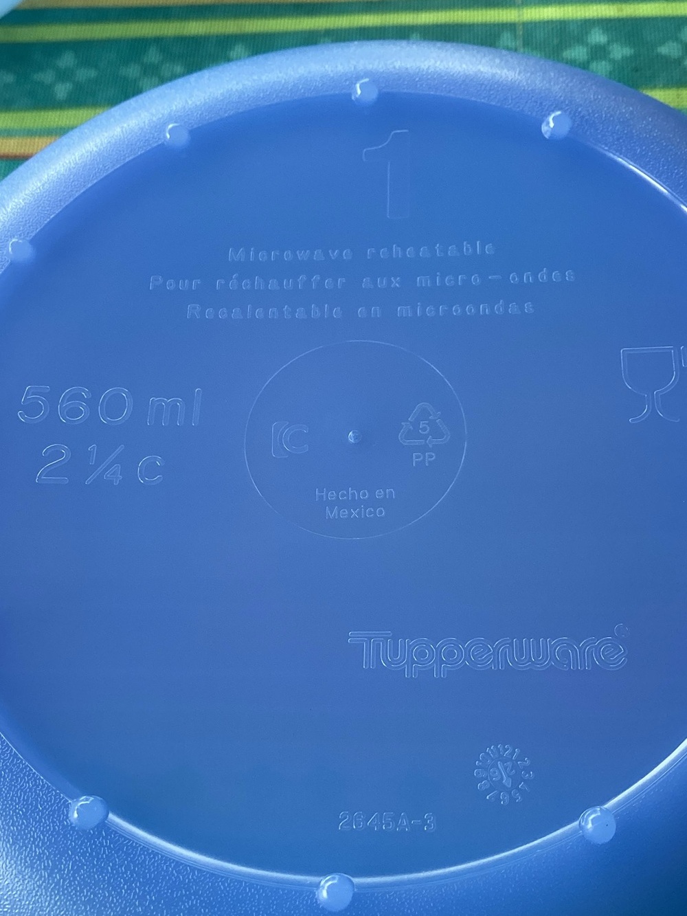 Tupperware Crystal Wave PLUS - set of 3 microwave bowls in blue - Picture 4 of 8